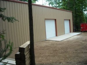 Completed Steel Building Garage