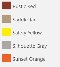 steel building roll up door colors